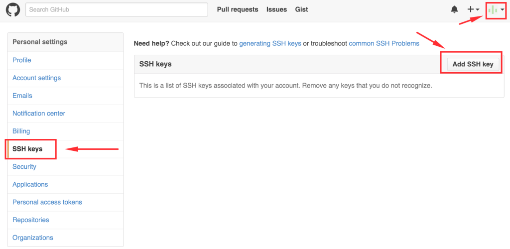 Add SSH key to GitHub